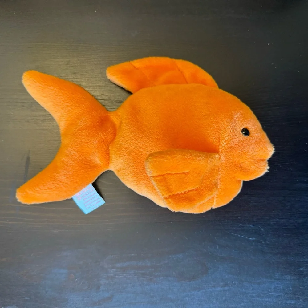 Vintage 1994 Goldie Ty Beanie Babies goldfish (style 4023) PVC retired plush